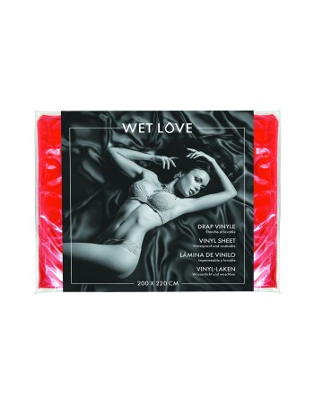 Drap vinyle rouge 200x220 cm