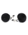 Pinces à seins avec pompoms noires 