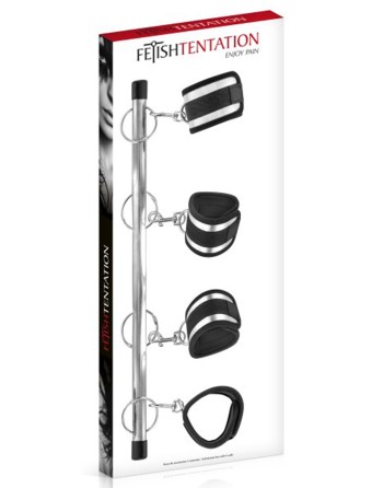 Barre de soumission avec 4 menottes Fetish Tentation 