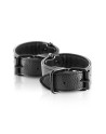 Menottes simili cuir noir ajustables Fetish Tentation 