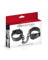 Menottes simili cuir noir ajustables Fetish Tentation 