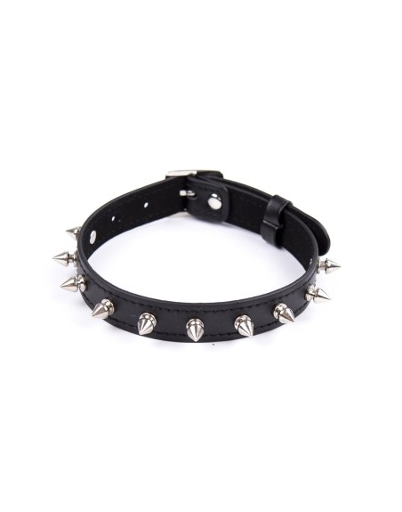 Collier réglable avec rivets en métal 