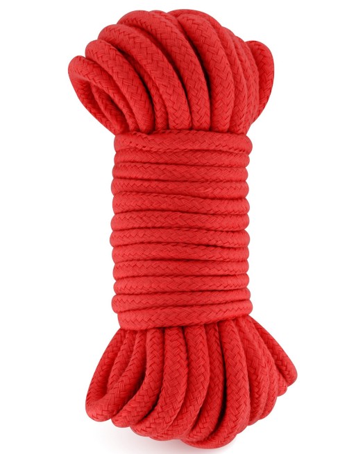 Corde de bondage shibari rouge 10M 