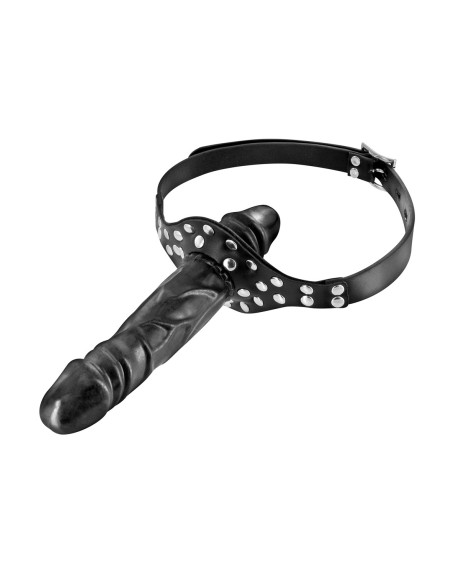 Bâillon double gode noir 