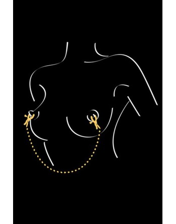 Chaîne pinces à seins 45cm embouts de protection 