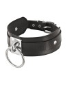 Collier fétichiste avec anneau métal pour laisse 
