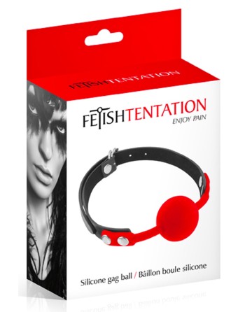 Baillon à boule rouge silicone 