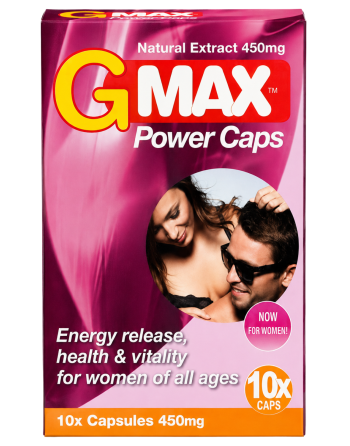 G-MAX Power Caps Boite de 10 gélules – Femme Libido  Vitalité Intime Complément alimentaire
