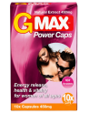 G-MAX Power Caps Boite de 10 gélules – Femme Libido  Vitalité Intime Complément alimentaire
