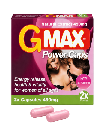 G-MAX Power Caps Boite de 2 gélules – Femme Libido  Vitalité Intime Complément alimentaire