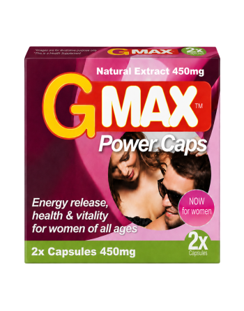 G-MAX Power Caps Boite de 2 gélules – Femme Libido  Vitalité Intime Complément alimentaire