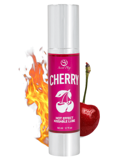 2 en 1 Lubrifiant et huile de massage cerise chauffant
