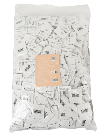 Lot de 1000 préservatifs latex lubrifiés 53 mm 