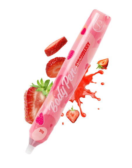 Stylo corporel bodypaint comestible fraise