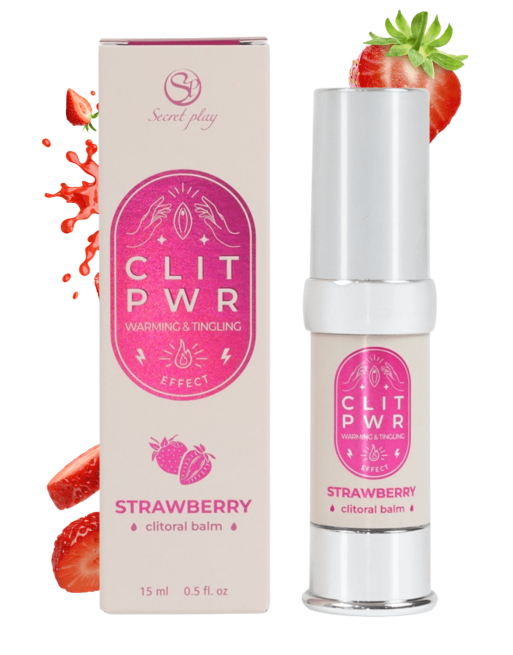 Baume stimulant chauffant pour clitoris Fraise 15ml