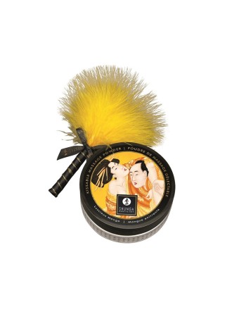 Mini Coffret poudre corporelle mangue et plumeau assorti