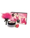 Mini Coffret poudre corporelle framboise et plumeau assorti