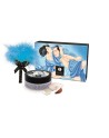 Mini Coffret poudre corporelle noix de coco et plumeau assorti