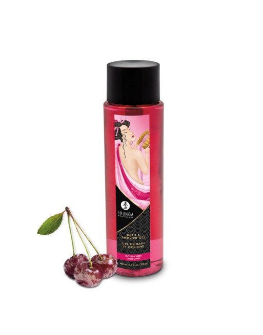Gel de bain et douche cerise givrée Shunga 370 ml