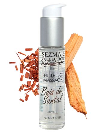 Huile de massage professionnelle Bois de Santal 100% naturelle 50 ml 