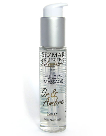 Huile de massage professionnelle Or  Ambre 100% naturelle 50 ml 