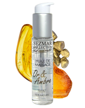 Huile de massage professionnelle Or  Ambre 100% naturelle 50 ml 