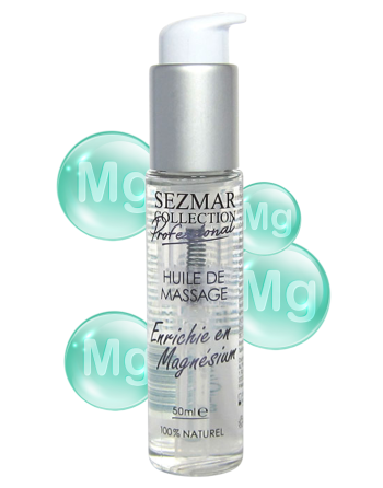 Huile de massage professionnelle Enrichie en Magnésium 100% naturelle 50 ml 