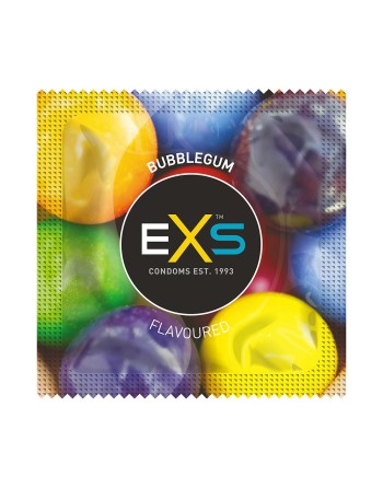 Préservatifs x2 lubrifiés en latex goût bubble gum 54mm 