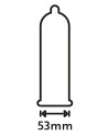 Préservatifs extra lubrifiés, en latex x12 avec réservoir Extra Wet 53 mm