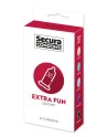 Préservatifs lubrifiés avec picots en latex x12 avec réservoir Extra Fun 53 mm
