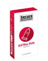Préservatifs lubrifiés avec picots en latex x12 avec réservoir Extra Fun 53 mm