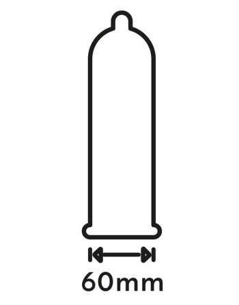 Préservatifs lubrifiés en latex x12 avec réservoir Extra Large 60 mm