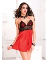 Nuisette tour de cou, dentelle sur la poitrine  - ML56130REB