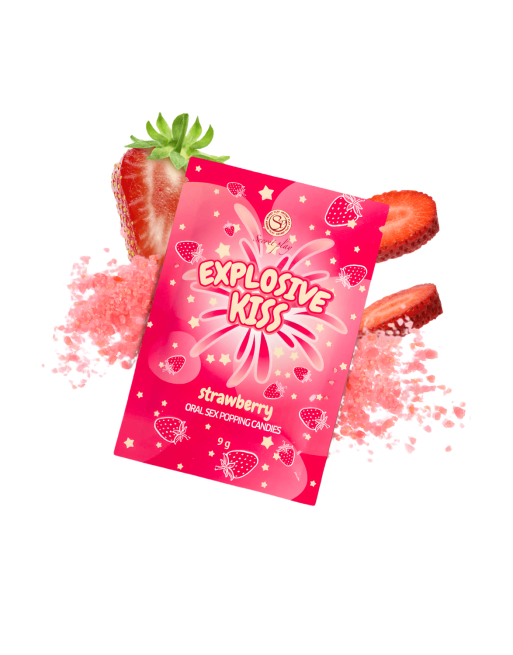 Bonbons pétillants à la fraise spécial sexe oral