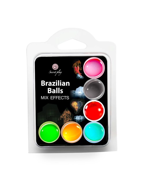 Boules de massage brésiliennes différents effets x6 