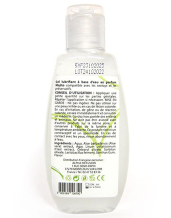 Lubrifiant à base d'eau 100% naturel Mojito 90 ml 