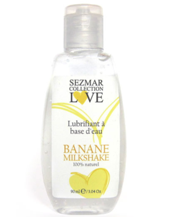 Lubrifiant à base d'eau 100% naturel Banane Milkshake 90 ml 