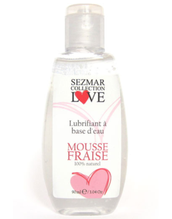 Lubrifiant à base d'eau 100% naturel Mousse fraise 90 ml 