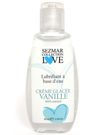 Lubrifiant à base d'eau 100% naturel Crème glacée vanille 90 ml 