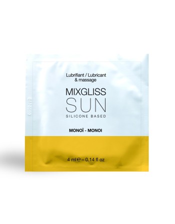 Dosette 2 En 1 Lubrifiant Et Huile De Massage Silicone Mixgliss Sun Monoï  4 ML 