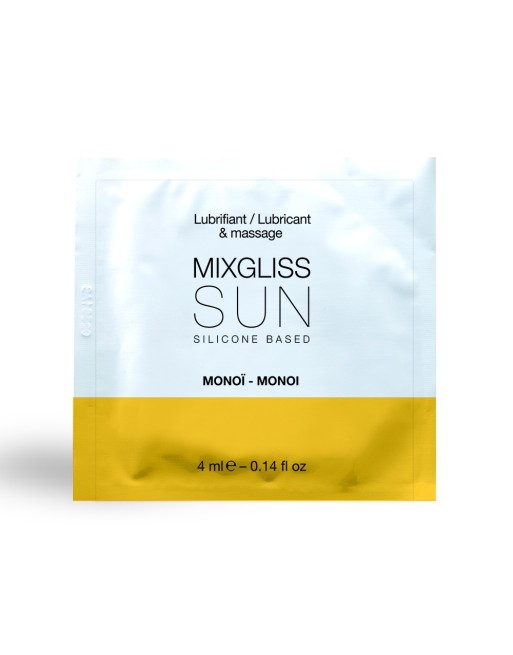 Dosette 2 En 1 Lubrifiant Et Huile De Massage Silicone Mixgliss Sun Monoï  4 ML 