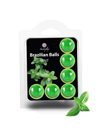 6 boules de massage brésiliennes à la menthe 