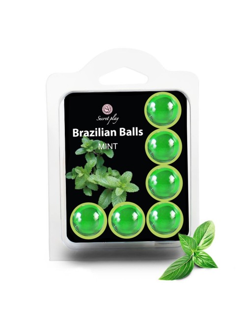 6 boules de massage brésiliennes à la menthe 