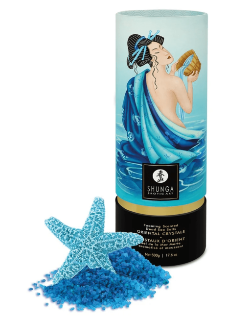 Sel de la mer morte aromatisé et moussant Océan de Tentations  500 gr Shunga