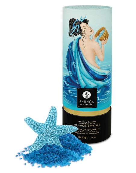 Sel de la mer morte aromatisé et moussant Océan de Tentations  500 gr Shunga