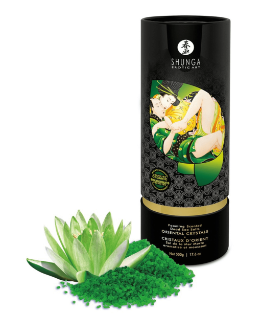 Sel de la mer morte aromatisé et moussant Fleur de Lotus 500 gr Shunga