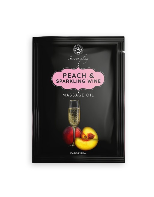 Dosette huile de massage pêche vin pétillant 10 ml 