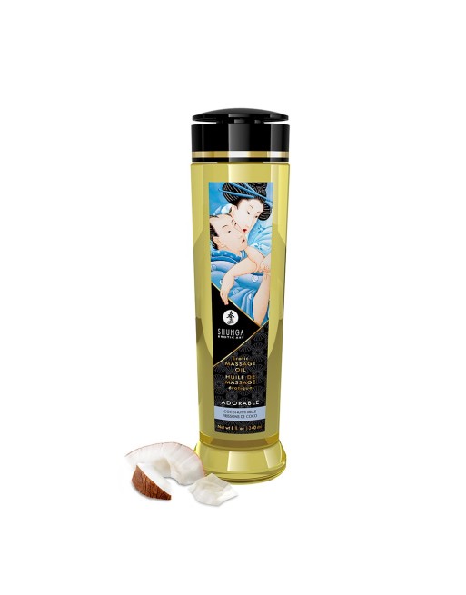 Huile de massage frissons de coco aphrodisiaque 240ml