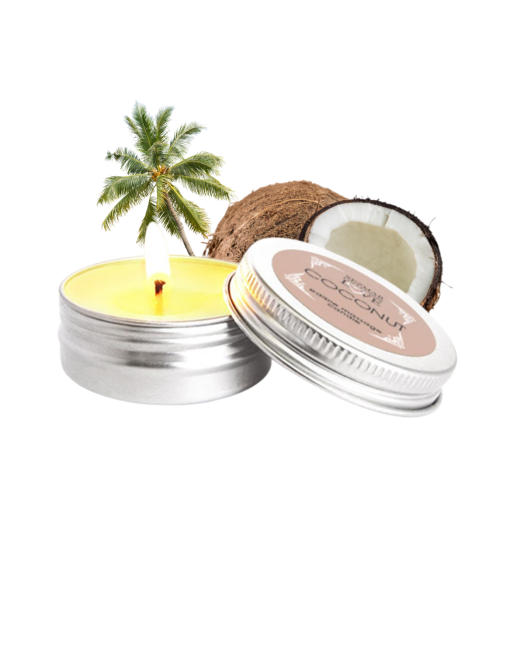 Mini Bougie de massage Noix de coco 30ml 100% naturelle 