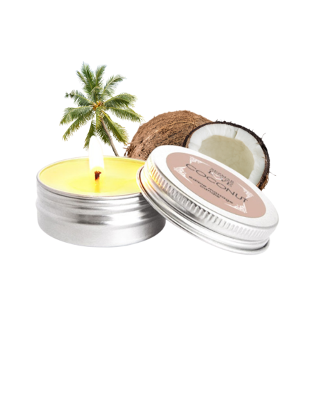 Mini Bougie de massage Noix de coco 30ml 100% naturelle 